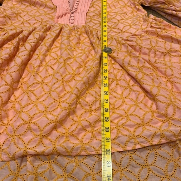 Ruffle Sleeve Tunic Mini Babydoll Button Down Dress size Large - Picture 8 of 11